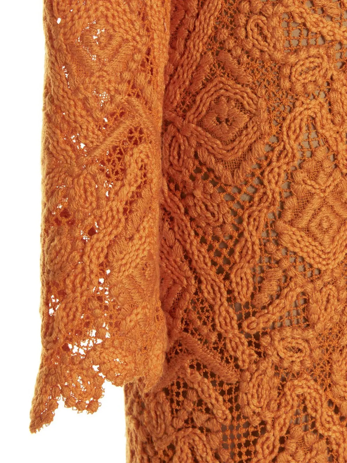 Сукня Macramé lace Ermanno Scervino Оранжевий 4 Macramé lace dress 45% wool 29% cotton 13% polyester 13% acetate ERMANNO SCERVINO Orange