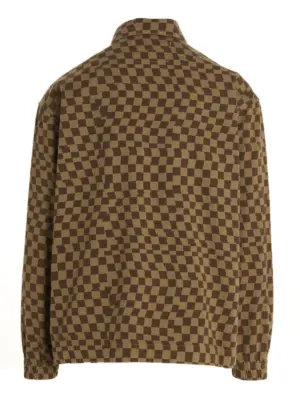 Check print overshirt FTT004FX005510WTC INCOTEX RED X FACETASM Brown