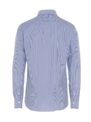 Striped cotton shirt 140134 BORRIELLO Light Blue