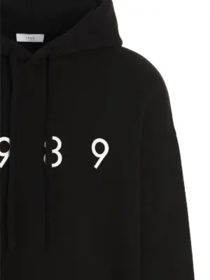 Logo hoodie Man 1989 STUDIO Black