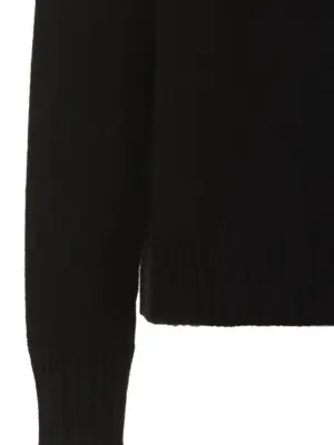 Cashmere blend sweater 88% cachemire 10% cotton 2% polyamide JIL SANDER Black