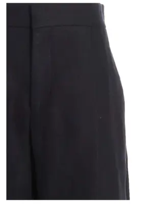 Linen pants with front pleats Woman CHLOÉ Blue