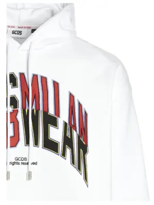 'College’ hoodie Man GCDS White