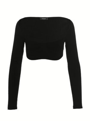 Ribbed cropped sweater DSQUARED2 Black