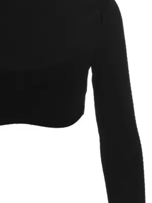 Ribbed cropped sweater Woman DSQUARED2 Black