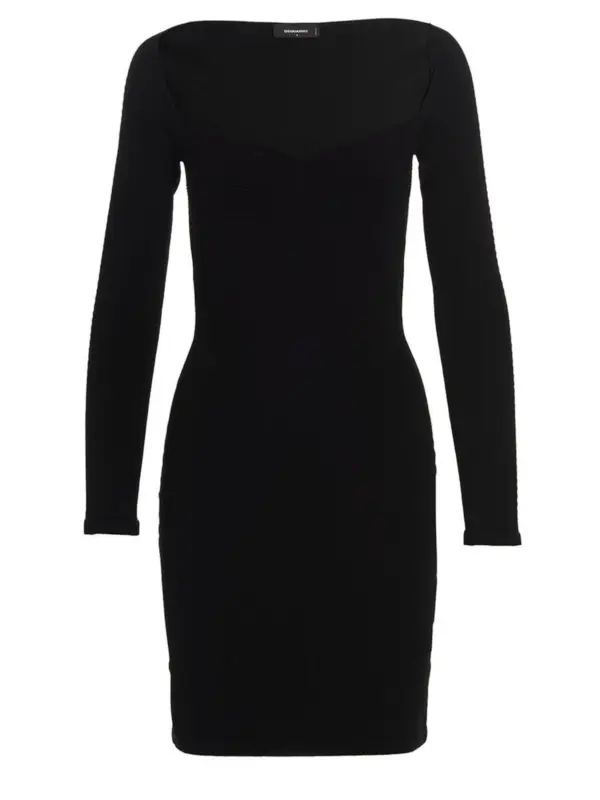 Ribbed viscose dress DSQUARED2 Black