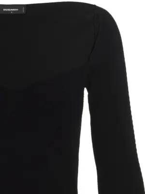 Ribbed viscose dress Woman DSQUARED2 Black