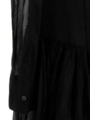 Pleated skirt dress 100% cotton JIL SANDER Black