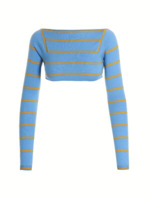 Cut-out cropped sweater EMILIO PUCCI Light Blue