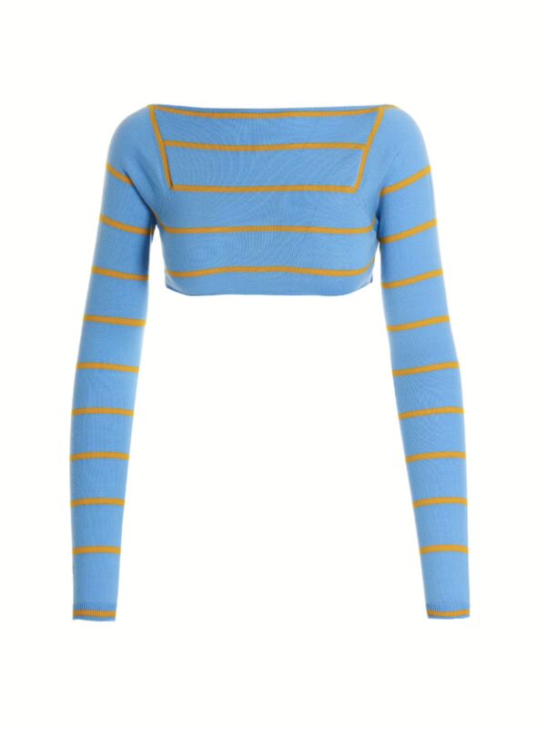 Cut-out cropped sweater EMILIO PUCCI Light Blue