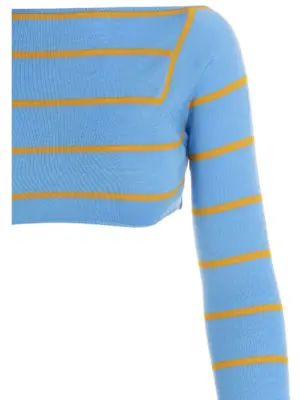 Cut-out cropped sweater Woman EMILIO PUCCI Light Blue