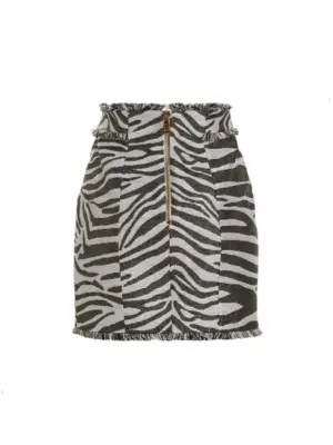 'Lurex Zebra' skirt AF1LB815VC80GAD BALMAIN Multicolor