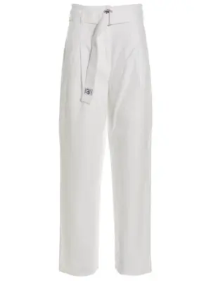 Belted jeans PHILOSOPHY White