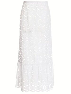 Gonna lunga macramè GIAMBATTISTA VALLI White