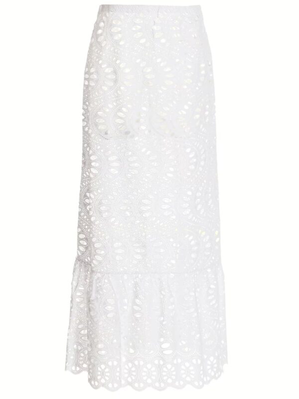 Gonna lunga macramè GIAMBATTISTA VALLI White