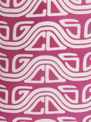 'Waved Logo' shirt 100% viscose GCDS Fuchsia