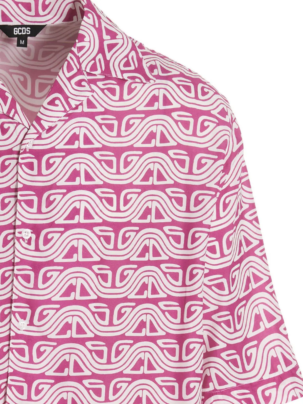 Сорочка Waved Logo Gcds Фуксія 3 'Waved Logo' shirt Man GCDS Fuchsia