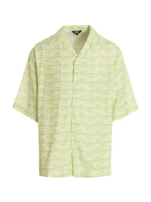 'Waved Logo' shirt GCDS Green
