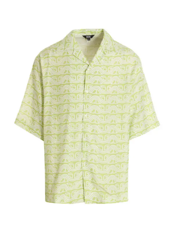 'Waved Logo' shirt GCDS Green