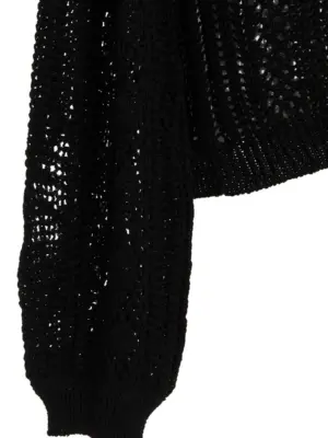 'Lux' sweater 62% silk 38% cotton RAMAEL Black