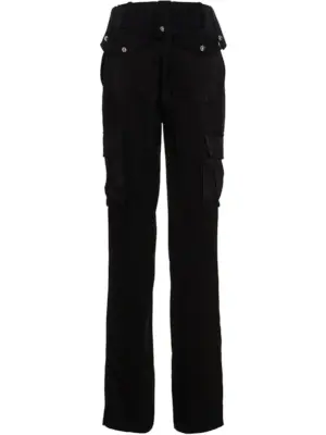 Satin cargo pants RE23DK58TRBLACK DAVID KOMA Black