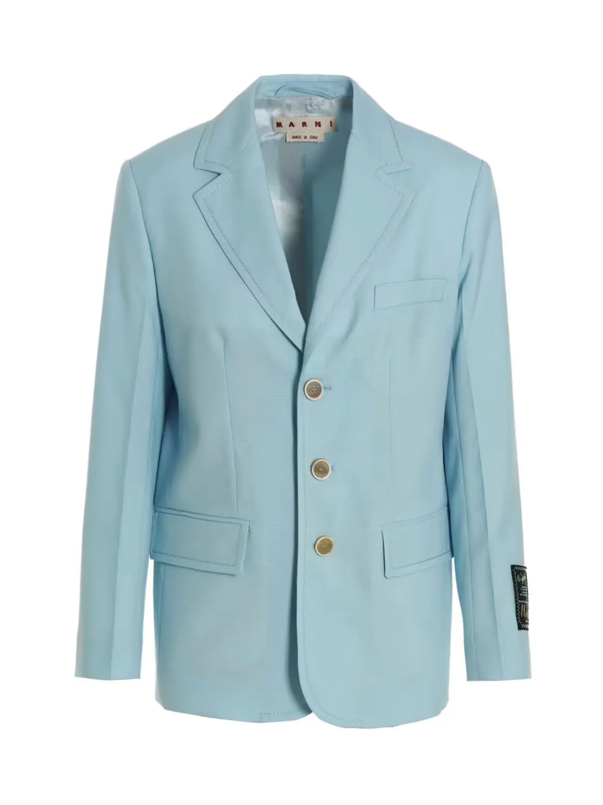 Блейзер Single-breasted Marni Блакитний 1 Single-breasted blazer jacket MARNI Light Blue