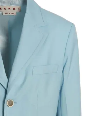 Single-breasted blazer jacket Woman MARNI Light Blue