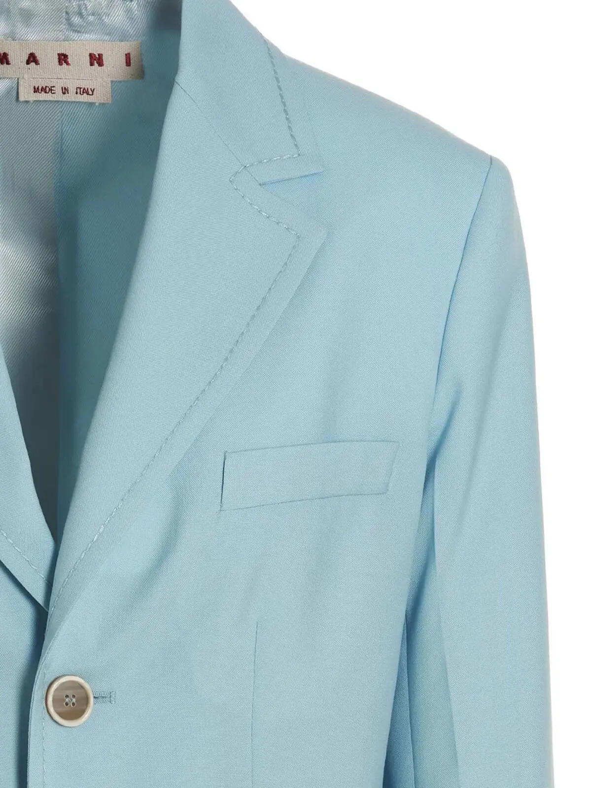 Блейзер Single-breasted Marni Блакитний 3 Single-breasted blazer jacket Woman MARNI Light Blue