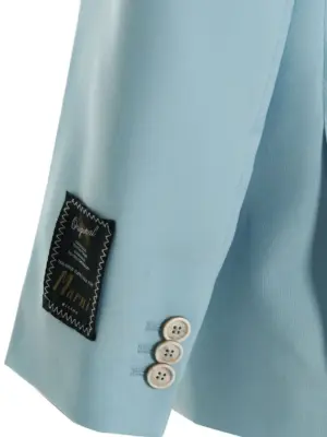 Single-breasted blazer jacket 100% virgin wool MARNI Light Blue