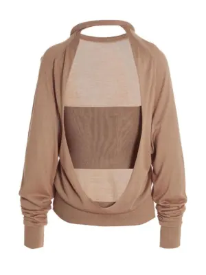 Cut out insert top sweater RA0020525 RAMAEL Beige