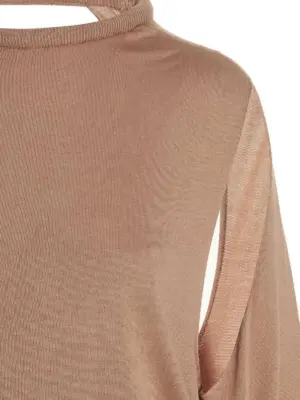 Cut out insert top sweater Woman RAMAEL Beige