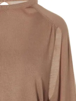 Cut out insert top sweater Woman RAMAEL Beige
