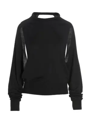 Cut out insert top sweater RAMAEL Black