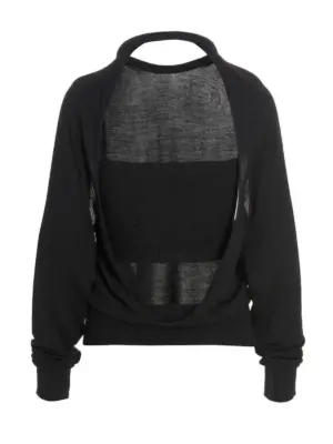Cut out insert top sweater RA0020100 RAMAEL Black