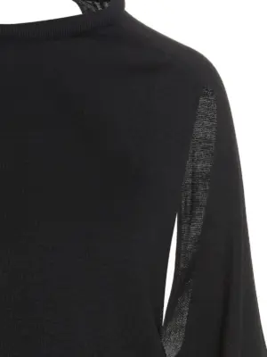 Cut out insert top sweater Woman RAMAEL Black