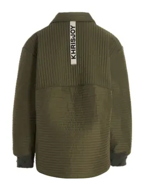 'Chore Quilted Stripes' down jacket ESM053NYQSOA101 KHRISJOY Green