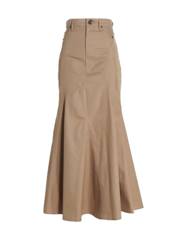 Maxi skirt BURBERRY Beige