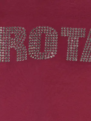 'Firm Rhinestone' sweatshirt 95% cotton 5% cachemire ROTATE BIRGER CHRISTENSEN Fuchsia