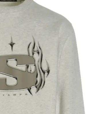 'Chrome Flame' sweatshirt Man STAMPD Gray