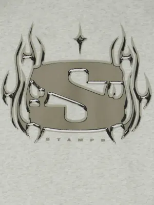 'Chrome Flame' sweatshirt 52% cotton 48% polyester STAMPD Gray