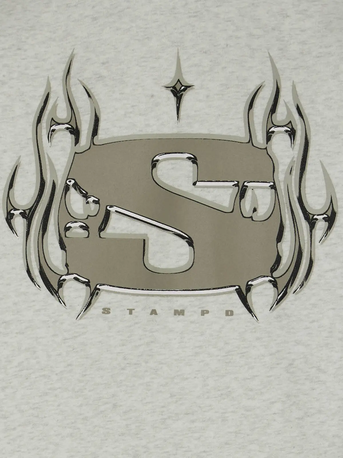 Світшот Chrome Flame Stampd Сірий 4 'Chrome Flame' sweatshirt 52% cotton 48% polyester STAMPD Gray