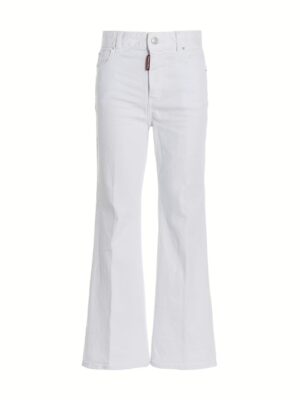 'Super Flared Cropped' jeans DSQUARED2 White