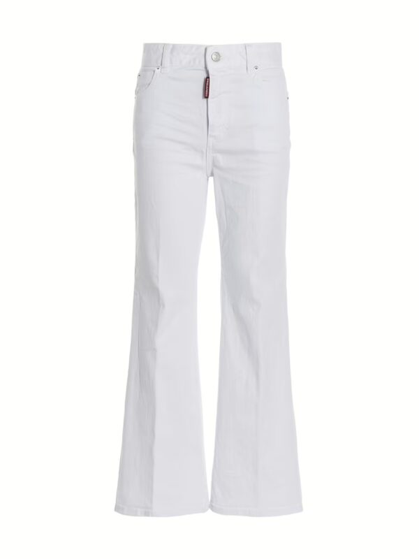 'Super Flared Cropped' jeans DSQUARED2 White