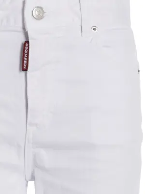 'Super Flared Cropped' jeans Woman DSQUARED2 White