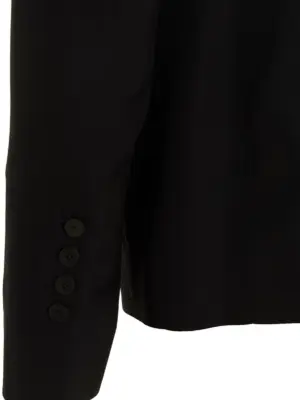 'Jacquard' blazer jacket 100% cupro SAPIO Black