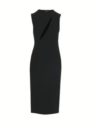 Cut out midi dress VERSACE Black