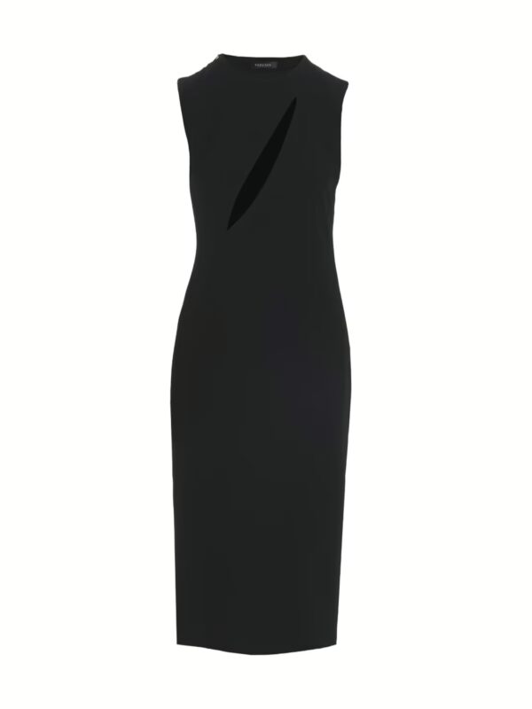 Cut out midi dress VERSACE Black