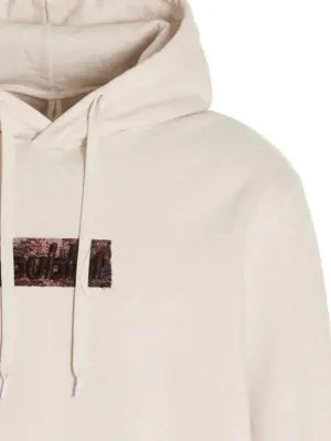 'Polyurethane Embroidery' hoodie Man DOUBLET White