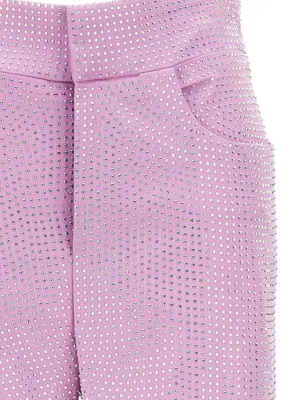 all-over crystal pants Woman GIUSEPPE DI MORABITO Pink