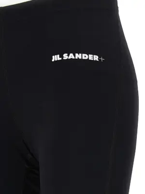 Logo print leggings Woman JIL SANDER Black